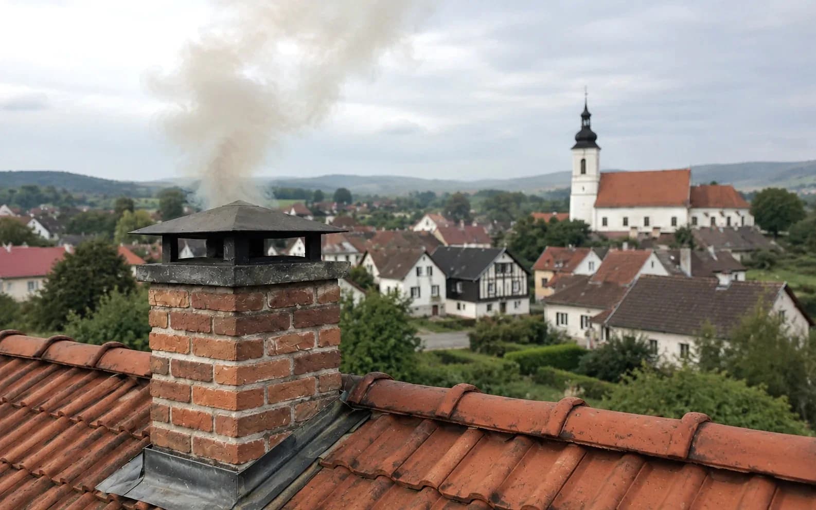 Komín na střeše | kominické služby Pardubice